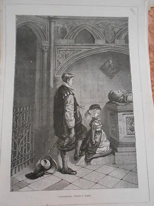Gravure 1872 - L'anniversaire - d'après F. Huard - Picture 1 of 1