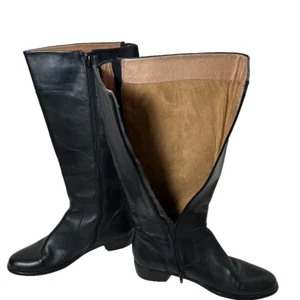 Corso Como Womens Sz 9 lined leather zip riding style boots classic equestrian - Picture 1 of 9