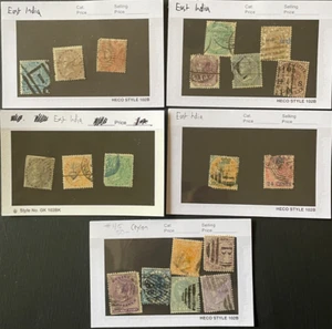 Buffalo Stamps: Lot of Used East India Postage and Ceylon Stamps - Picture 1 of 6