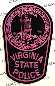 VIRGINIA STATE POLICE BREAST CANCER AWARENESS PINK PATCH (PK) - Picture 1 of 3