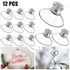 Multi purpose 40mm Clear Suction Cup Hooks Pack of 12 Glass Wall Hangers