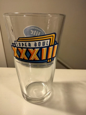 Vintage Miller Light Super Bowl XXXIII 1999 Miami Florida Beer Glass Cover
