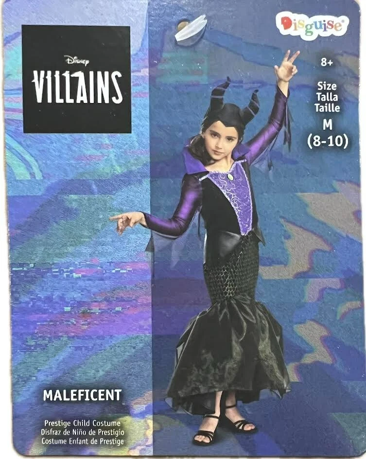 Disguise Disney Villains Maleficent Child Costume MEDIUM 8-10 Purple Black