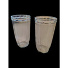 Pair of Vintage Scalloped Top 5 1/2" Drinking Jelly Jars