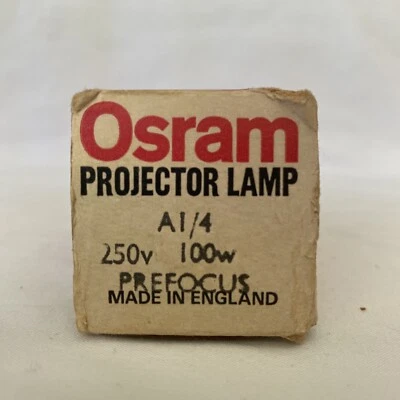 Genuine Vintage Osram A1/4 250v 100w Prefocus Projector lamp NOS - Image 1 of 4
