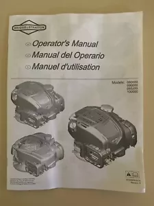 Briggs & Stratton Operators Manual, Models 080000, 090000, 093J00, 100000 - Picture 1 of 2