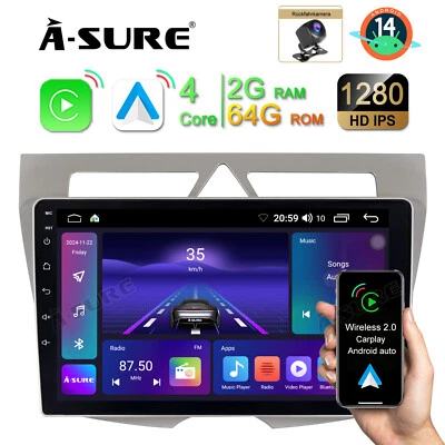 64GB Android 14 Für KIA PICANTO SA 2003-2010 Autoradio CarPlay GPS Navi Kamera - Bild 1 von 4