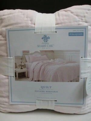 Nuevo Edredón de Terciopelo Rosa Diamante Cosido a Mano Simply Shabby Chic - Completo/Reina Foto 1 de 4