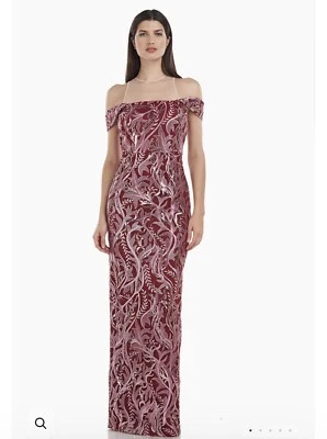 JS Collections Women's Cora Cold Shoulder Column Gown Size 4 NWT - Image 1 of 4