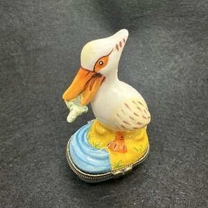 porcelain Sea Gull trinket hinged Box - Picture 1 of 10