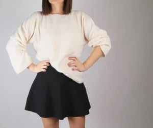 Falda THEORY Negra Línea A Mezcla Viscosa Mini Talla P - Imagen 1 de 6