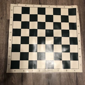 20” Vinyl Chess Board – Meets Tournament Standards - Green - 2.25 Inch Squares - Picture 1 of 4
