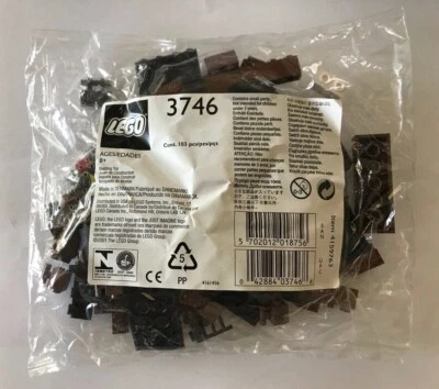 *BRAND NEW* LEGO My Own Train LOCOMOTIVE BROWN BRICKS 3746 POLYBAG *Old BROWN* - Photo 1/3