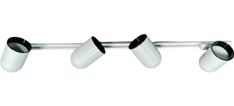 Off-White 4 Light Bullet Roundback Heads Track Kit - Image 1 of 2