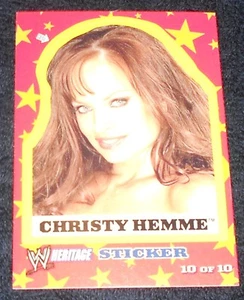 WWE - HERITAGE- CHRISTY HEMME - STICKER #10 - Picture 1 of 1