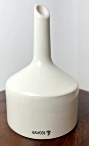 100mm Ceramic Funnel Filter Lab Porcelain White Anchor Mark Unbranded 4" Vintage - Picture 1 of 7