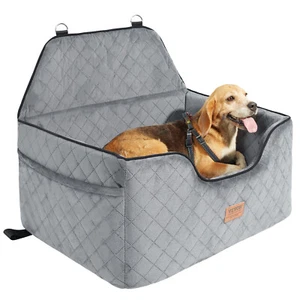 VEVOR Dog Booster Car Seat Pet Car Seat for Medium Large Dog up to 55 lbs Gray - Picture 1 of 12