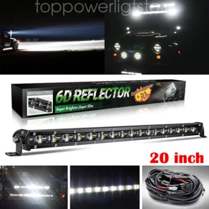 Slim 20 inch LED Light Bar Spot Flood Combo Driving Work Lamp Offroad 4x4 Truck - Picture 1 of 11