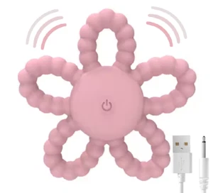 Everneer wiederaufladbarer Baby sensorischer vibrierender Beißring Zahnen Schmerzen & Autismus - rosa - Bild 1 von 6