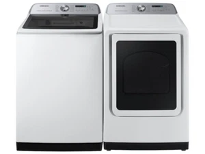 Samsung WA52DG5400AW + DVE52DG5400W White Washer and Dryer Set (Electric) - Picture 1 of 6