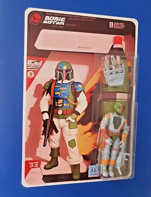 STAR WARS GI JOE CUSTOM KO BOBA FETT BATS EXCLUSIVE CARDED Action Figure MOC - Image 1 of 4