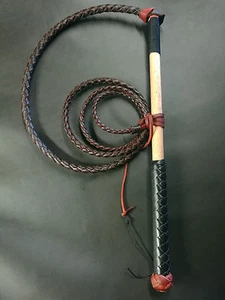 5ft RedHide Stock Whip leather Stockwhip, conditoner, fall, 6 crackers,free post - Picture 1 of 5