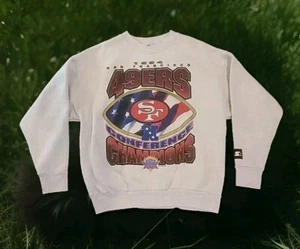 San Francisco 49ers Vintage 1994 Starter grauer Herrenpullover Größe Large hergestellt in den USA  - Bild 1 von 7