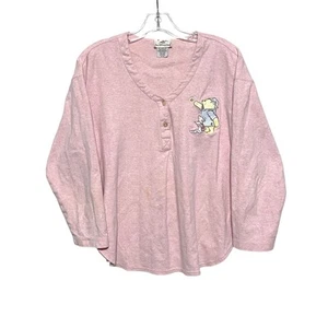 Vintage The Disney Store Winnie Puuh Ferkel Pyjama Oberteil Nachthemd Damen S M - Bild 1 von 7