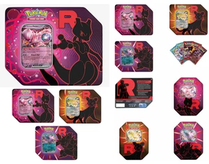 Pokémon Escarlata y Violeta Equipo Rocket Tin (Mewtwo - Persa - Nidoking) 12 LATAS - Imagen 1 de 11