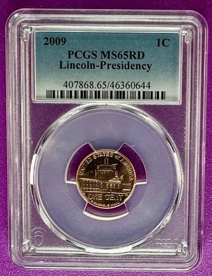 2009 1c Lincoln Presidency Cent  PCGS MS65RD (644) - Image 1 of 2