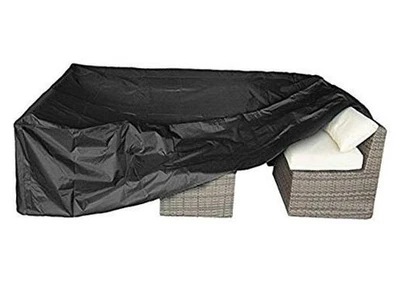 Juego Muebles Patio Cubierta Exterior Rectangular 126" L x 63" W x 28" H Negro 420d Foto 1 de 4