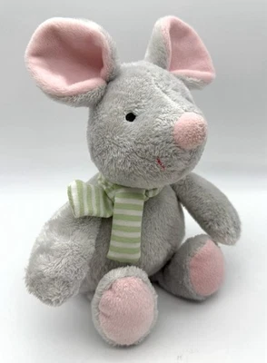 Rata Ratón Gris Carter con Bufanda Invierno Vacaciones Navidad Peluche Bebé Juguete Foto 1 de 4