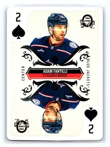 2025 O-Pee-Chee Hockey #2 Adam Fantilli Playing Cards Columbus Blue Jackets - Imagen 1 de 2
