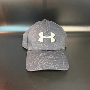 Under Armour Blitzing Hat Cap Fitted Gray Camo Logo Stretch Fit L/XL - Picture 1 of 3