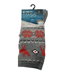 VoxxLife Socken Herren Large anthrazit Stasis Wellness Voxx HPT Fair Isle Rentier - Bild 1 von 3