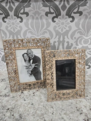 Juego de 2 marcos de fotos decorativos 5x7 y 4x6 Foto 1 de 3
