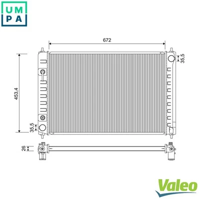 RADIATOR ENGINE COOLING 701195 FOR NISSAN MURANO/II/SUV VQ35DE 3.5L 6cyl - Image 1 of 4