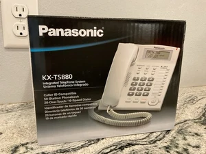 Panasonic KX-TS880B Integrated Corded Phone Speakerphone Caller ID White - Picture 1 of 6