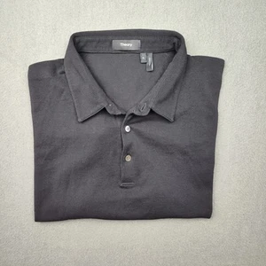 Theory Polo Shirt Men Extra Large Bron Pique Golf Performance Pima Cotton Work - Picture 1 of 10