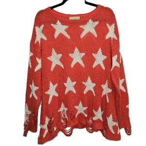 WILDFOX Small White Label Seeing Stars Lennon Sweater Red & White Taylor Swift - Picture 1 of 12