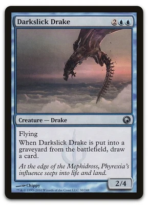 Darkslick Drake #30 (LP) Scars of Mirrodin SOM Magic MTG - Image 1 of 2