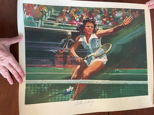 Billie Jean King - 1976 Living Legends Print - signiert und nummeriert - Robert Peak - Bild 1 von 5
