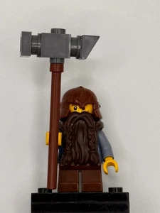 LEGO Castle Fantasy Era Dwarf with reddish brown helmet minifigure (cas355a) - Picture 1 of 2