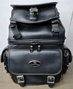 Saddlemen Motorcycle Bag BR1800EX Large Black Leather Universal for Harleys - Foto 1 di 24