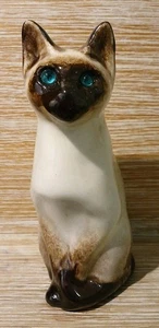Signed Winstanley Siamese Cat Size 2 With Blue Glass Eyes 20.5cm High - Picture 1 of 11
