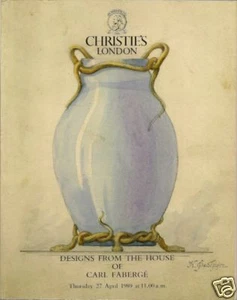 RARE - CHRISTIE’S RUSSIAN FABERGE Designs Auction Catalog 1989 + RESULTS - Picture 1 of 1