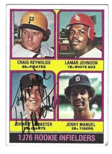 Autographed Johnnie LeMaster San Francisco Giants 1976 Topps card #596 COA - Picture 1 of 1