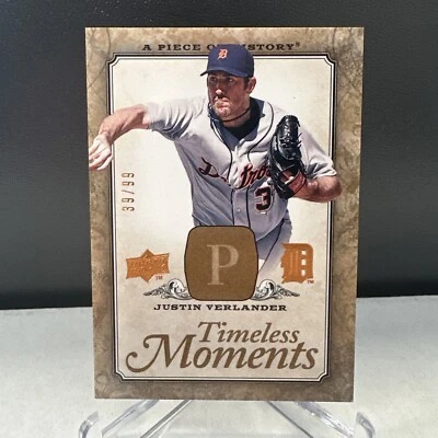 2008 Upper Deck A Piece of History Timeless Moments Copper Justin Verlander /99 - Image 1 of 2