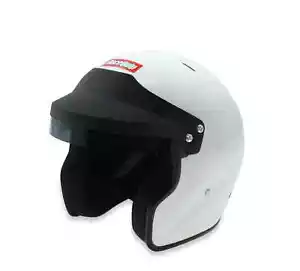 RaceQuip OF20 Open Face Helmet Snell SA-2020 Rated Gloss White Medium 256113 - Foto 1 di 9