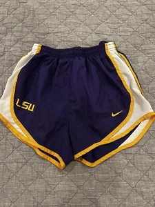 NIKE WOMANS NCAA LSU TIGERS RUNNING SHORTS DRI FIT / Size XS - Picture 1 of 4